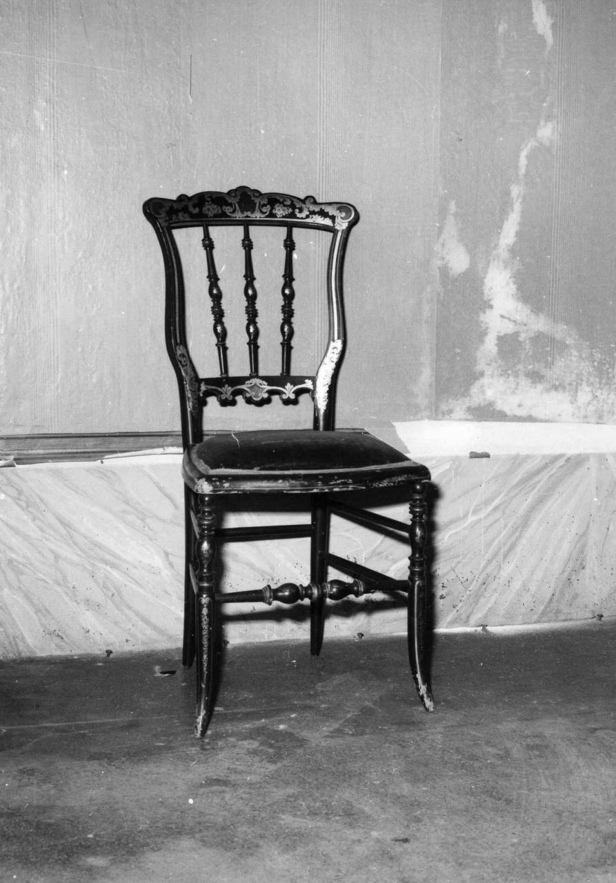 sedia, serie - manifattura italiana (metà sec. XIX)