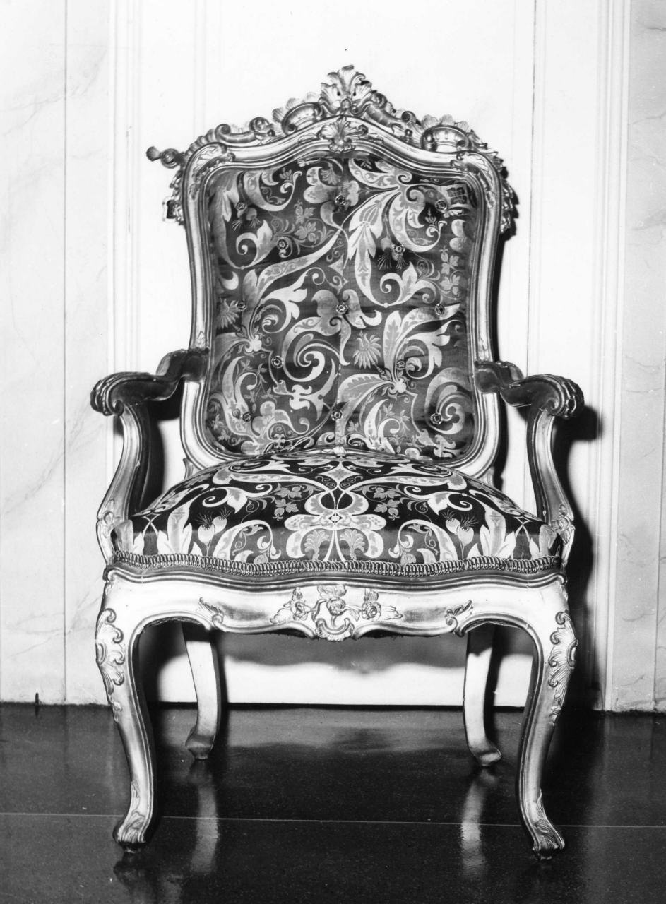 poltrona, serie - manifattura italiana (metà sec. XIX)