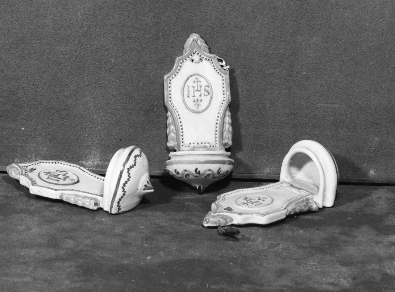 acquasantiera, serie - manifattura italiana (sec. XIX)