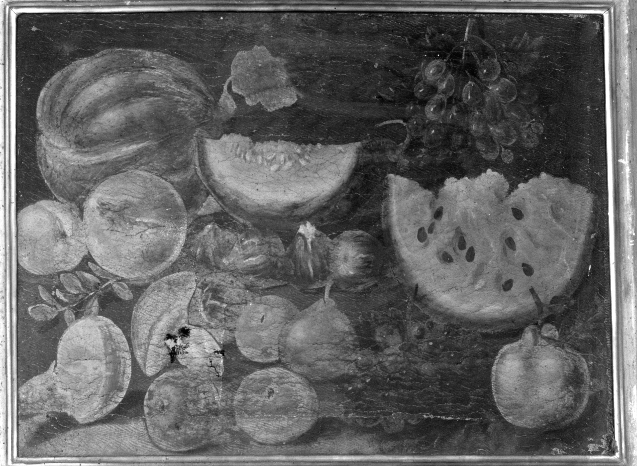 natura morta con frutta (dipinto) - scuola fiorentina (ultimo quarto sec. XVII)