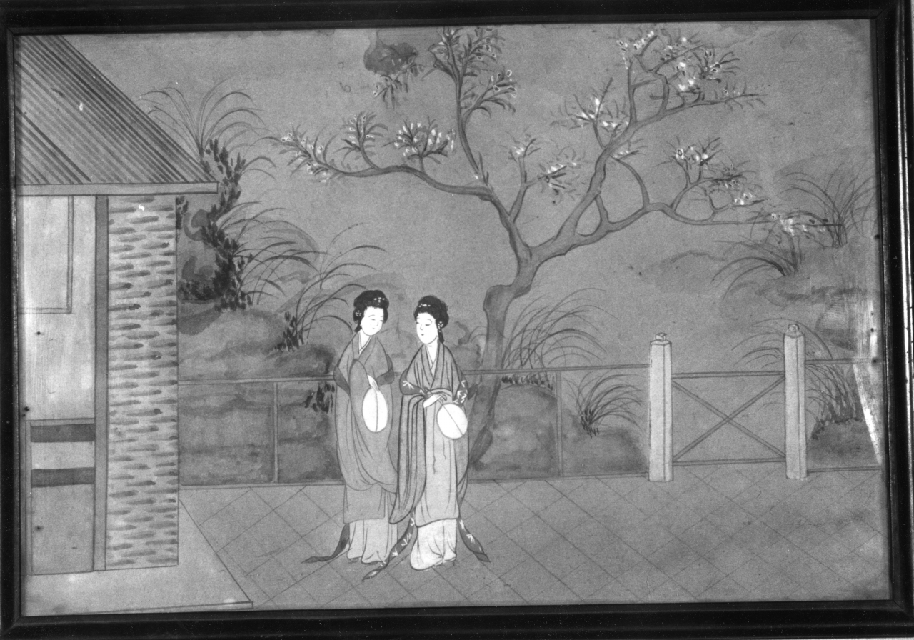 scena di vita cinese (dipinto) - scuola cinese (sec. XVIII)