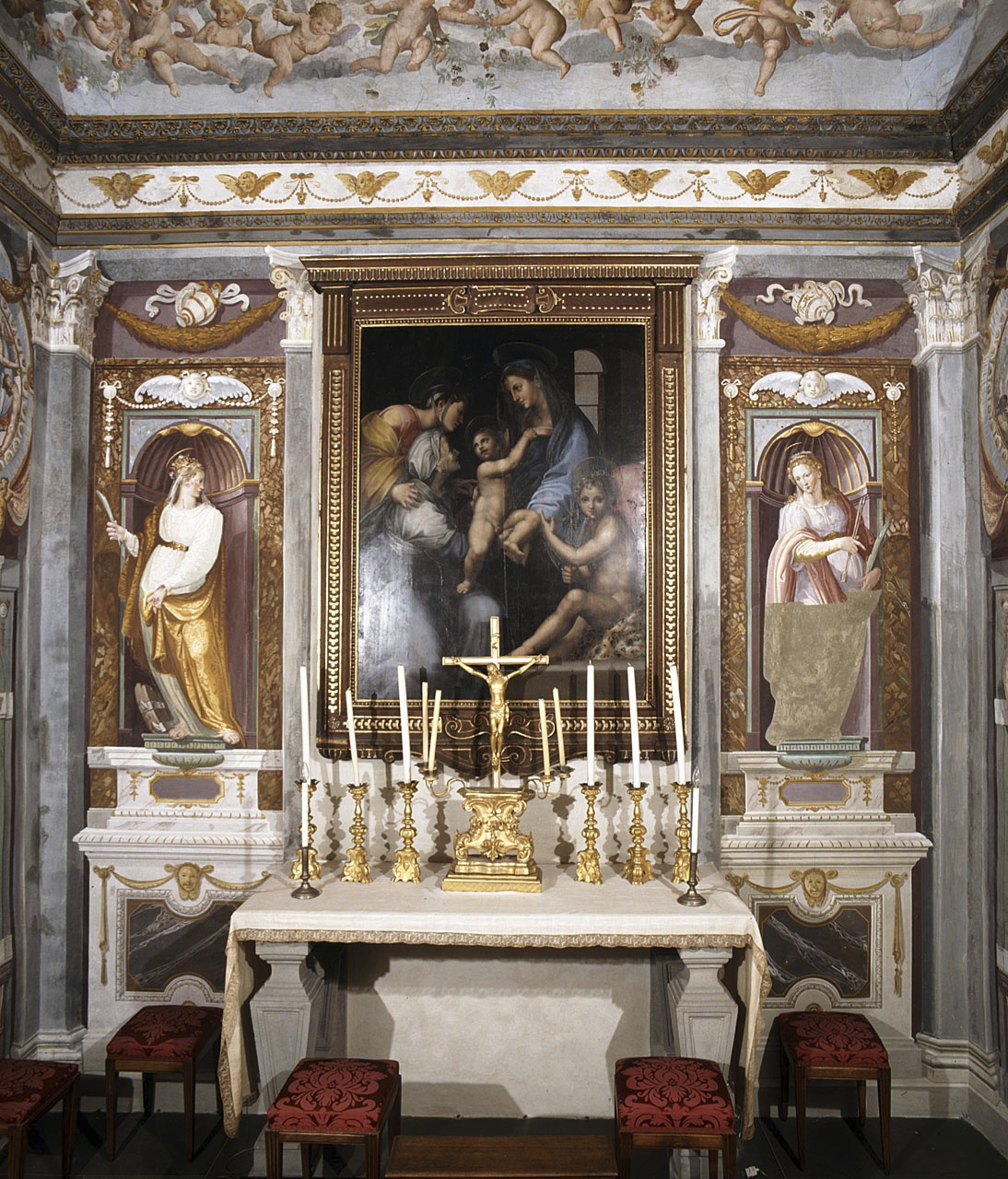 storie sacre e santi (dipinto, ciclo) di Sacchi Pandolfo (sec. XVII)