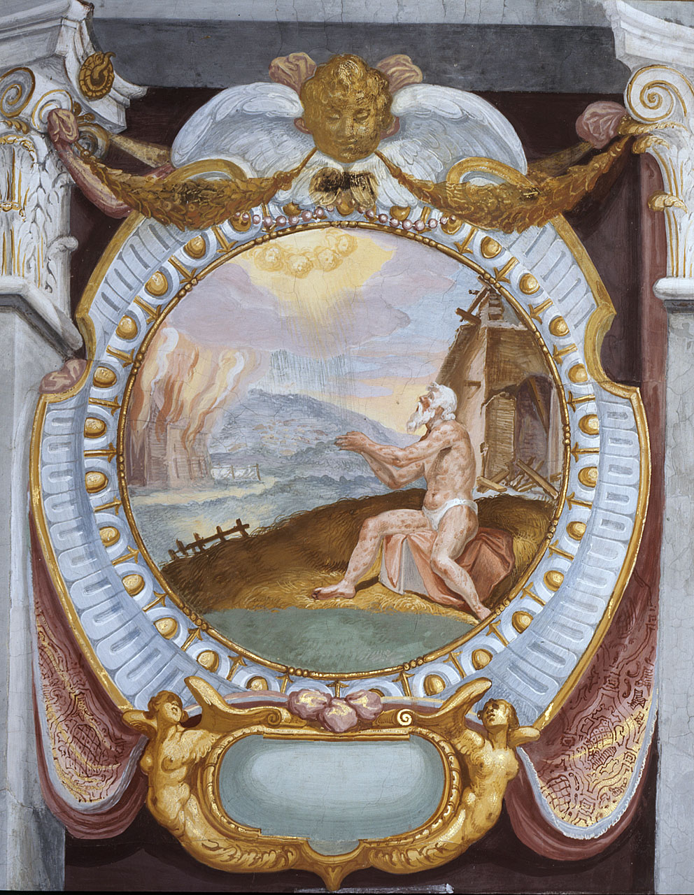 tormenti di Giobbe (dipinto) di Sacchi Pandolfo (sec. XVII)