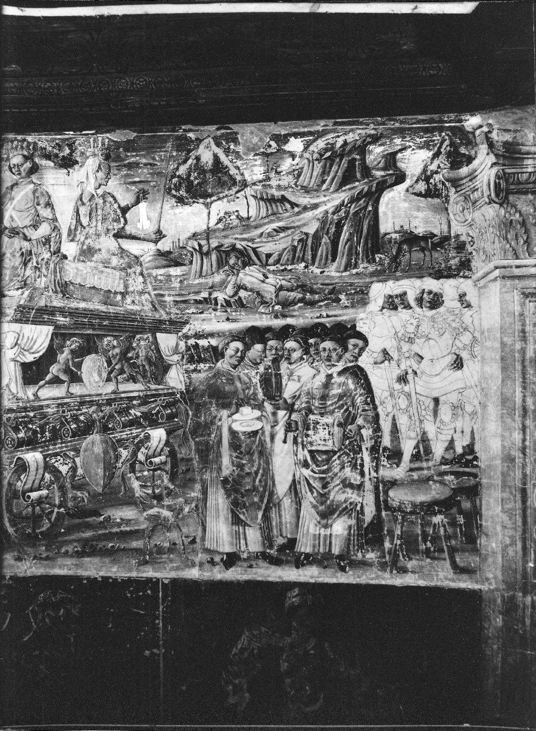 Italia - Emilia Romagna - Ferrara - Palazzo Schifanoia - Ciclo [dei] mesi - Dipinti murali (positivo) di Anonimo, Maestro dagli occhi spalancati (e bottega) (XX)