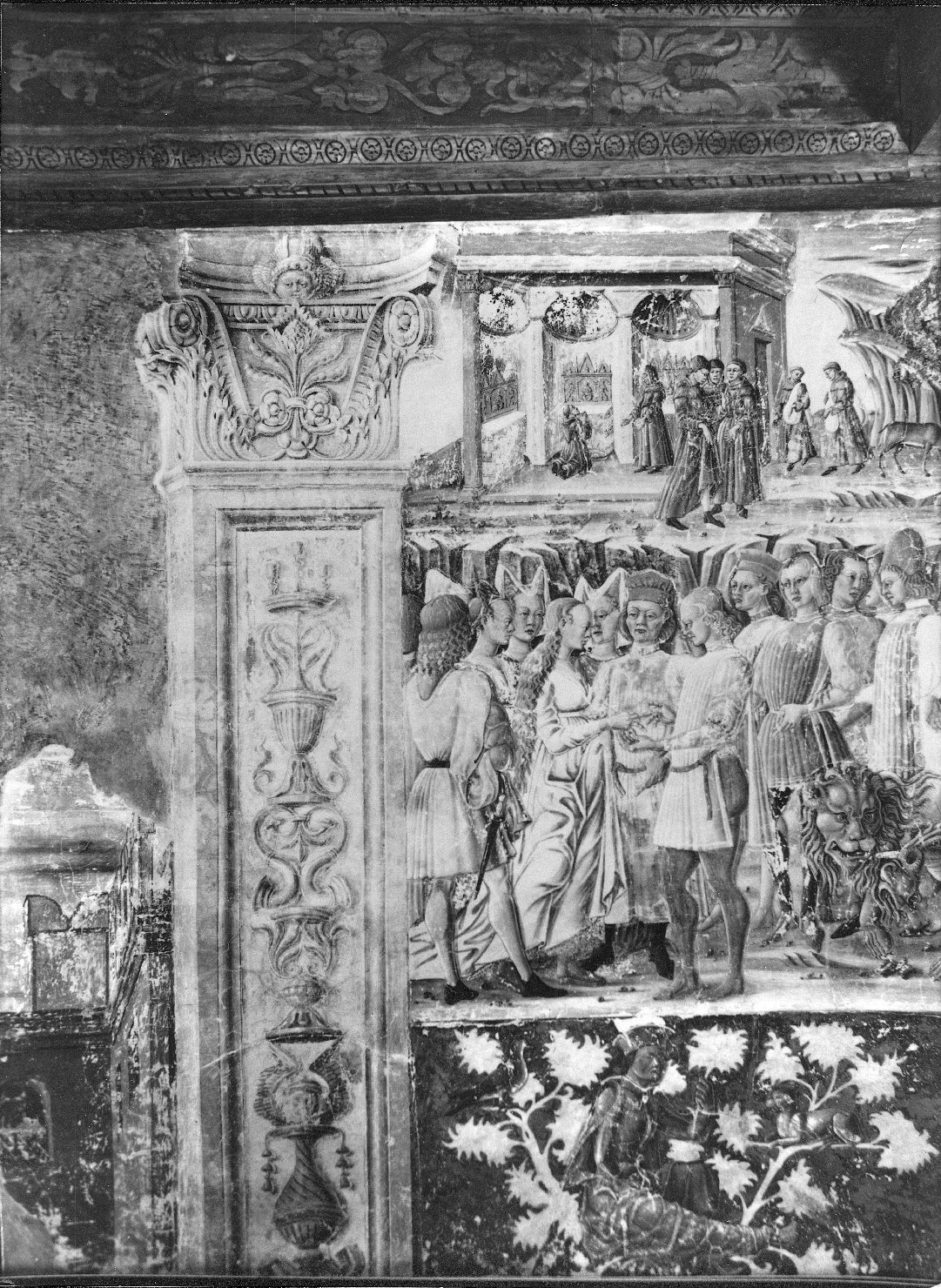 Italia - Emilia Romagna - Ferrara - Palazzo Schifanoia - Ciclo [dei] mesi - Dipinti murali (positivo) di Anonimo, Maestro dagli occhi spalancati (e bottega) (XX)