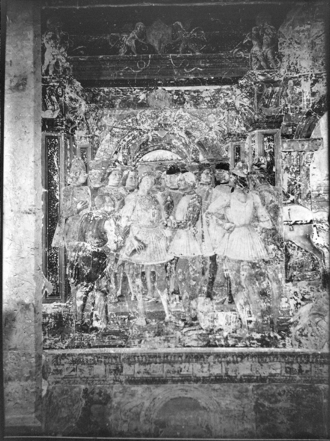 Maestro [dagli] occhi spalancati [e] bottega - 1469-1470 - Luglio - particolare Borso riceve [una] supplica (positivo) di Anonimo, Maestro dagli occhi spalancati (e bottega) (XX)