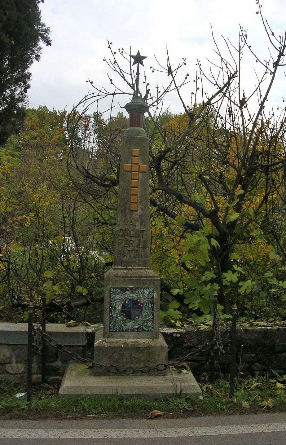 croce, stella d'Italia (monumento ai caduti - ad obelisco) - bottega toscana (sec. XX)