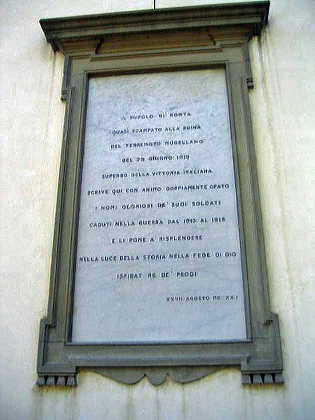 soggetto assente (lapide commemorativa) - bottega toscana (sec. XX)