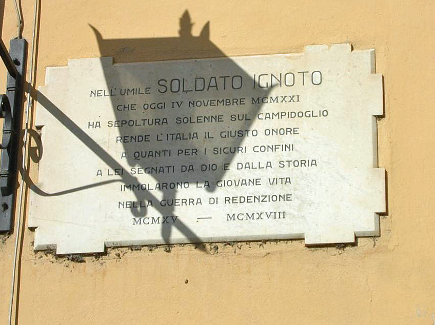 soggetto assente (lapide commemorativa) - bottega toscana (sec. XX)