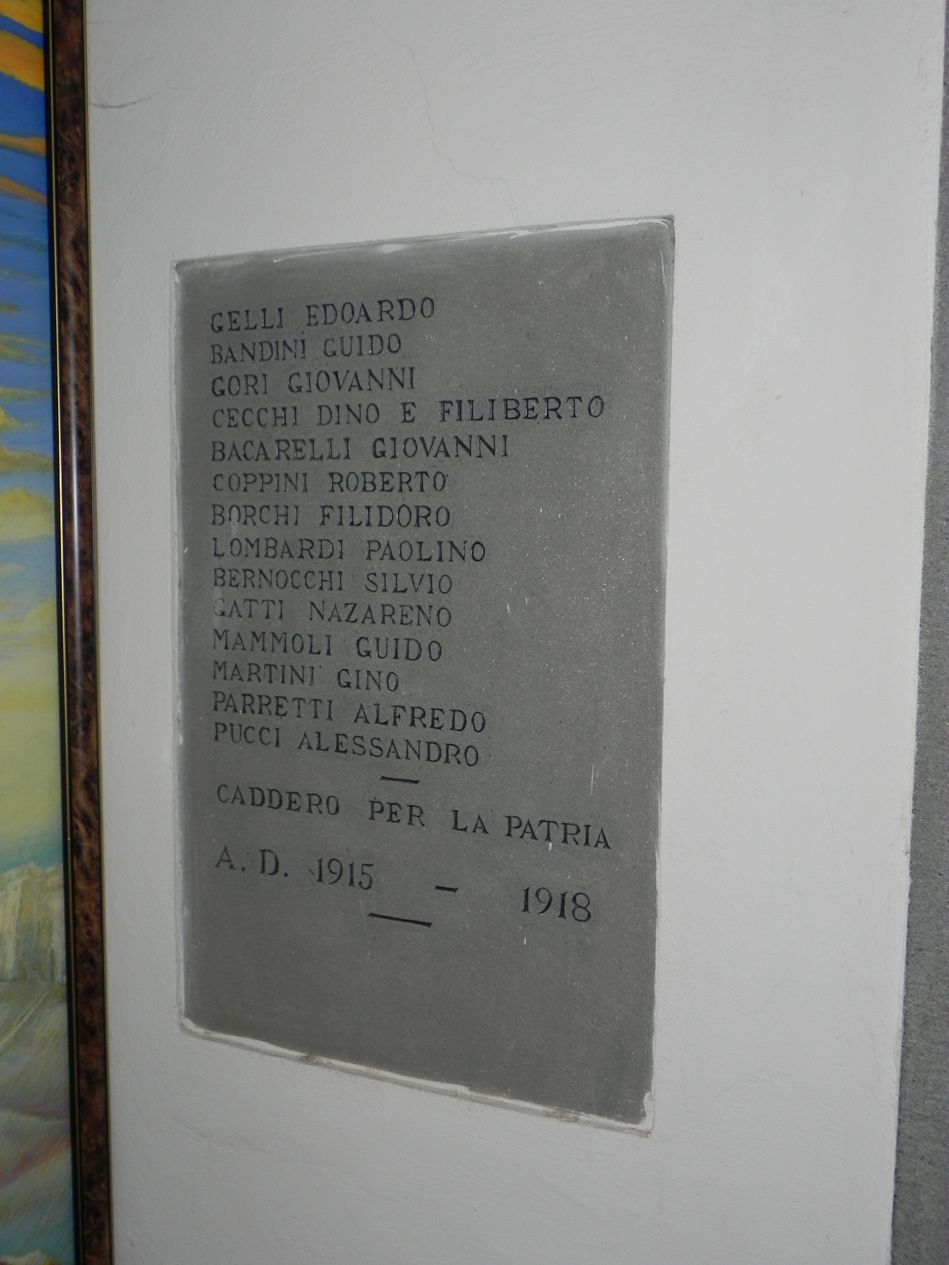 soggetto assente (lapide commemorativa) - bottega toscana (sec. XX)