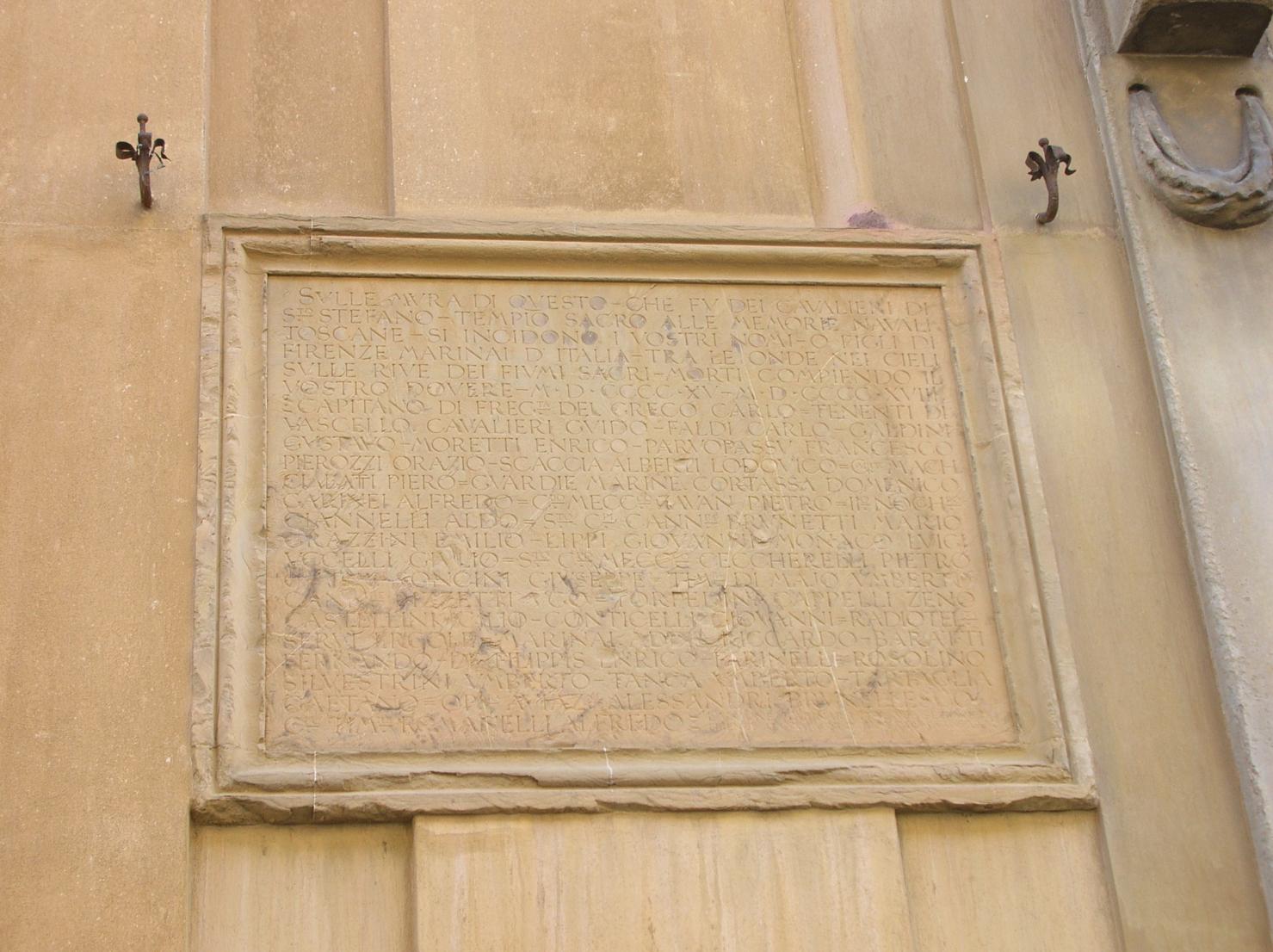 soggetto assente (lapide commemorativa) - bottega toscana (sec. XX)