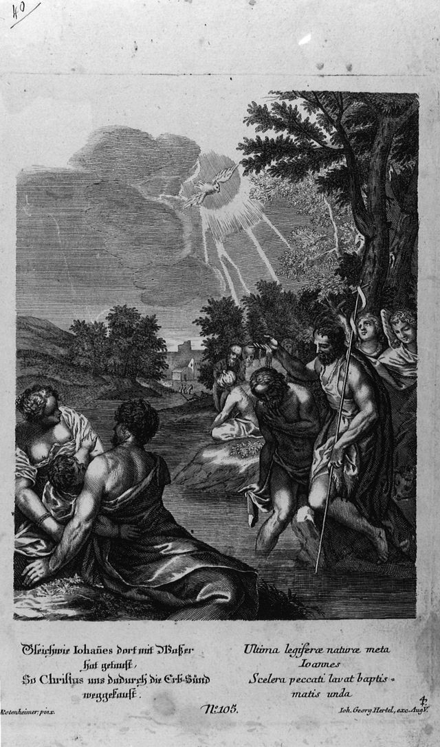 battesimo di Cristo (stampa, serie) di Rotenheimer (metà XVIII)