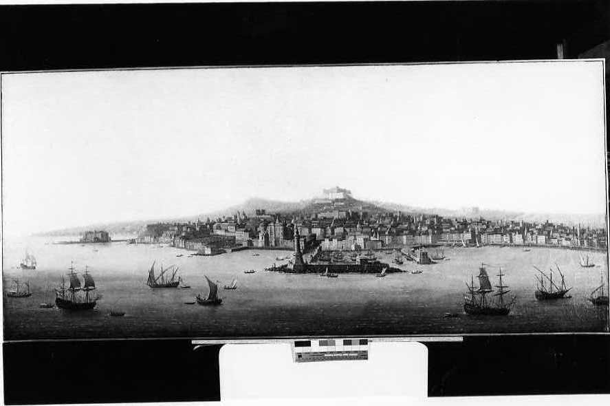 Veduta panoramica di Napoli dal mare (dipinto) di Joli Antonio (e aiuti) (seconda metà sec. XVIII)