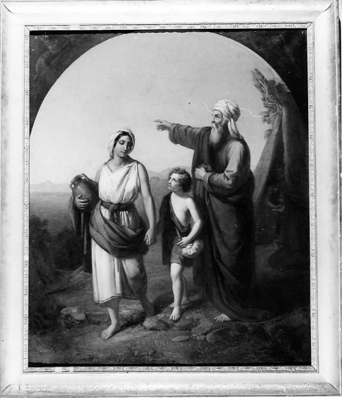 Abramo caccia Agar e Ismaele (dipinto) di Mollica Emanuele (sec. XIX)