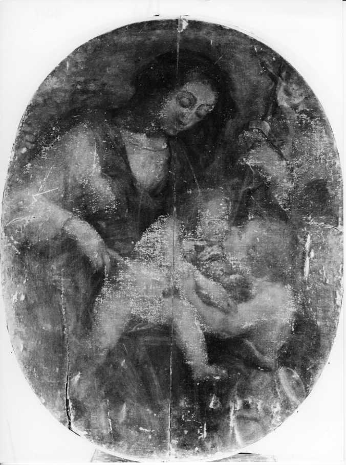 Sacra Famiglia con S. Giovannino (dipinto) - ambito romano (sec. XVI)