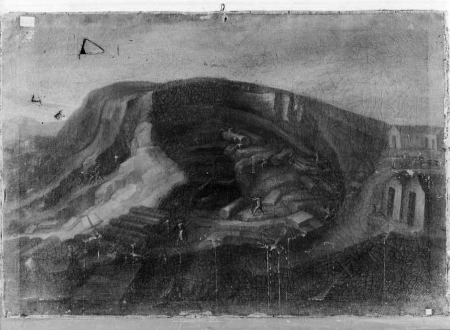 Cava di marmo di Mondragone (dipinto) - ambito campano (seconda metà sec. XVIII)