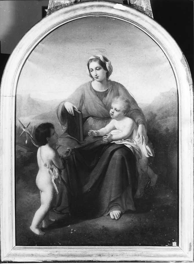Madonna con Bambino e San Giovannino (dipinto) di Carta Nicola (sec. XIX)