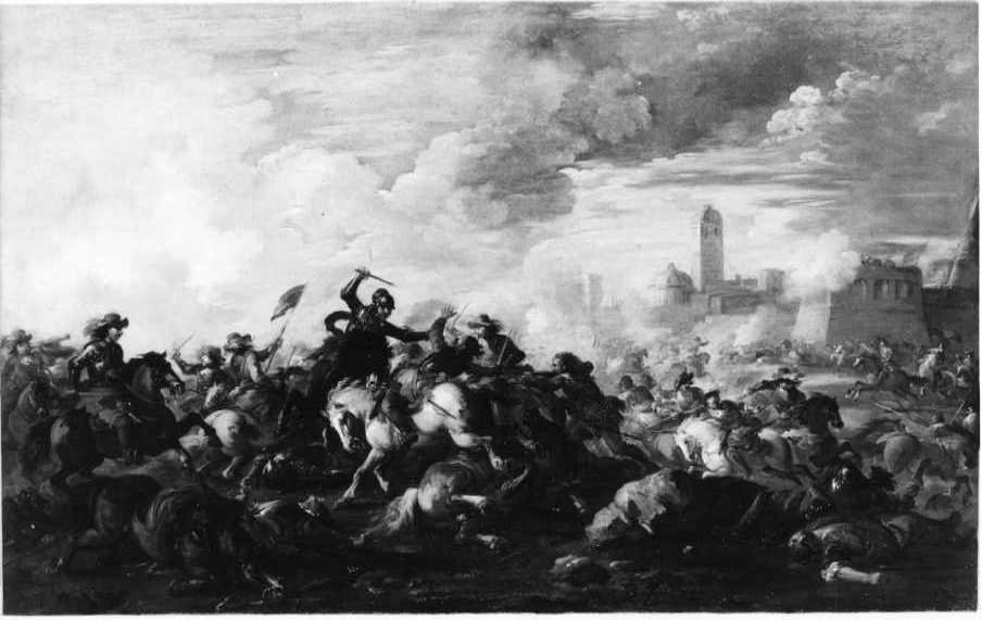 Battaglia (dipinto) di Spolverini Ilario (maniera) (prima metà sec. XVIII)