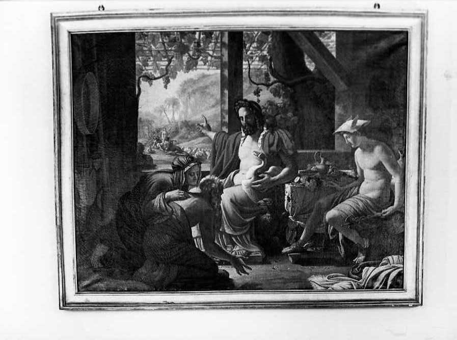 Filemone e Bauci davanti a Giove e Mercurio (dipinto) di Montagny Elie Honorè (sec. XIX)