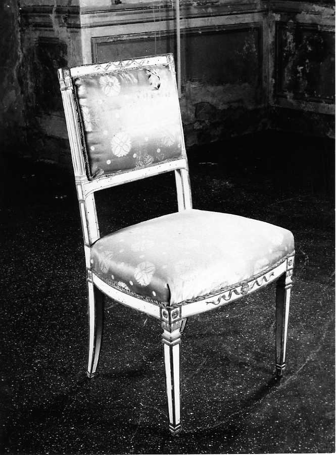 sedia, serie - bottega campana (seconda metà sec. XVIII)