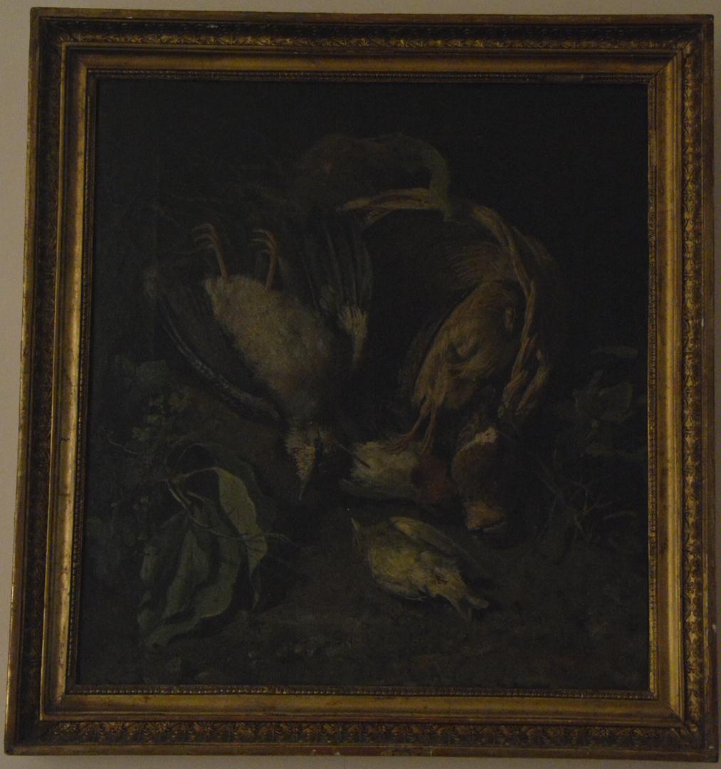 Cacciagione morta, natura morta con cacciagione morta (dipinto, opera isolata) di Remolino Luigi (attribuito) - ambito napoletano (seconda metà sec. XIX)