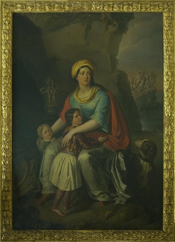 La persecuzione dei Greci, la persecuzione dei Greci (dipinto, opera isolata) di D'Auria Raffaele - ambito napoletano (seconda metà sec. XIX)