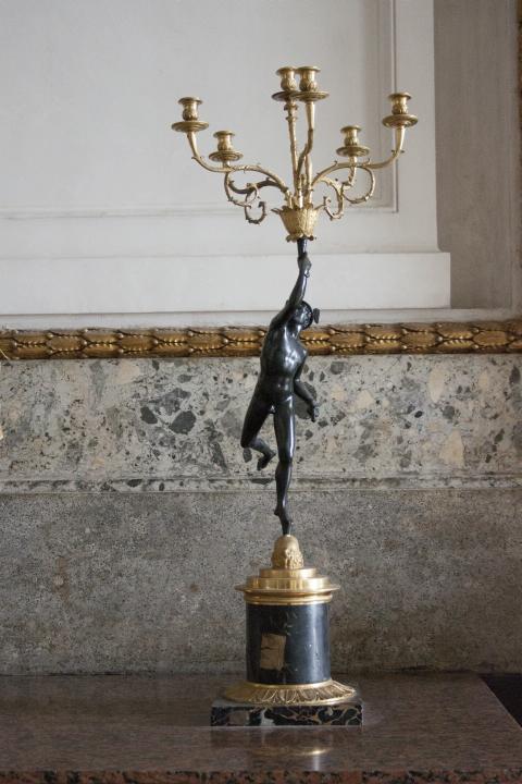 Mercurio (candelabro - da tavolo, insieme) - ambito napoletano (prima metà sec. XIX)