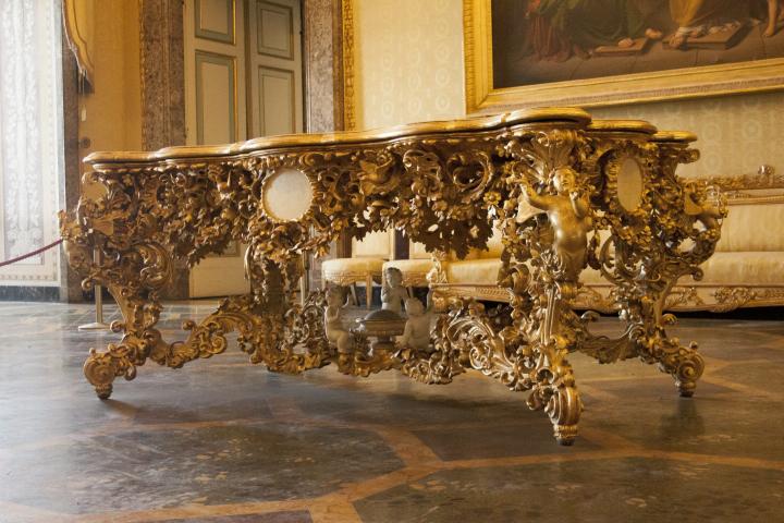 tavolo, opera isolata - manifattura napoletana (terzo quarto sec. XIX)