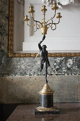 Allegoria del Tempo (candelabro - da tavolo, insieme) - ambito napoletano (prima metà sec. XIX)