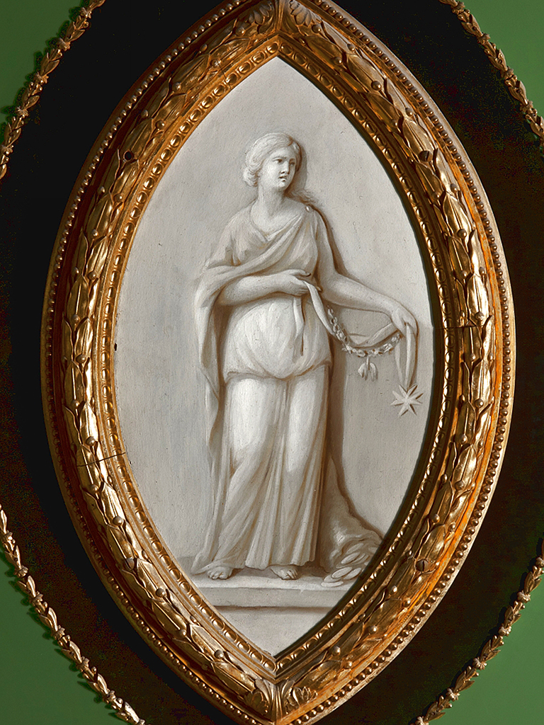figura femminile allegorica (medaglione) di Brunelli Carlo (attribuito) (seconda metà sec. XVIII)