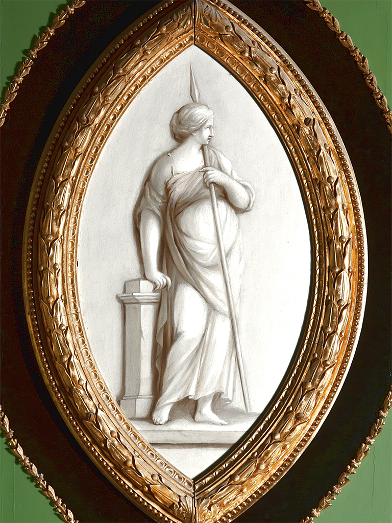 figura allegorica femminile (medaglione) di Brunelli Carlo (seconda metà sec. XVIII)