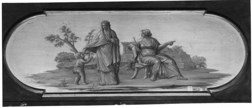 scena allegorica con Vestali (dipinto) di Magri Gaetano (cerchia) (fine sec. XVIII)