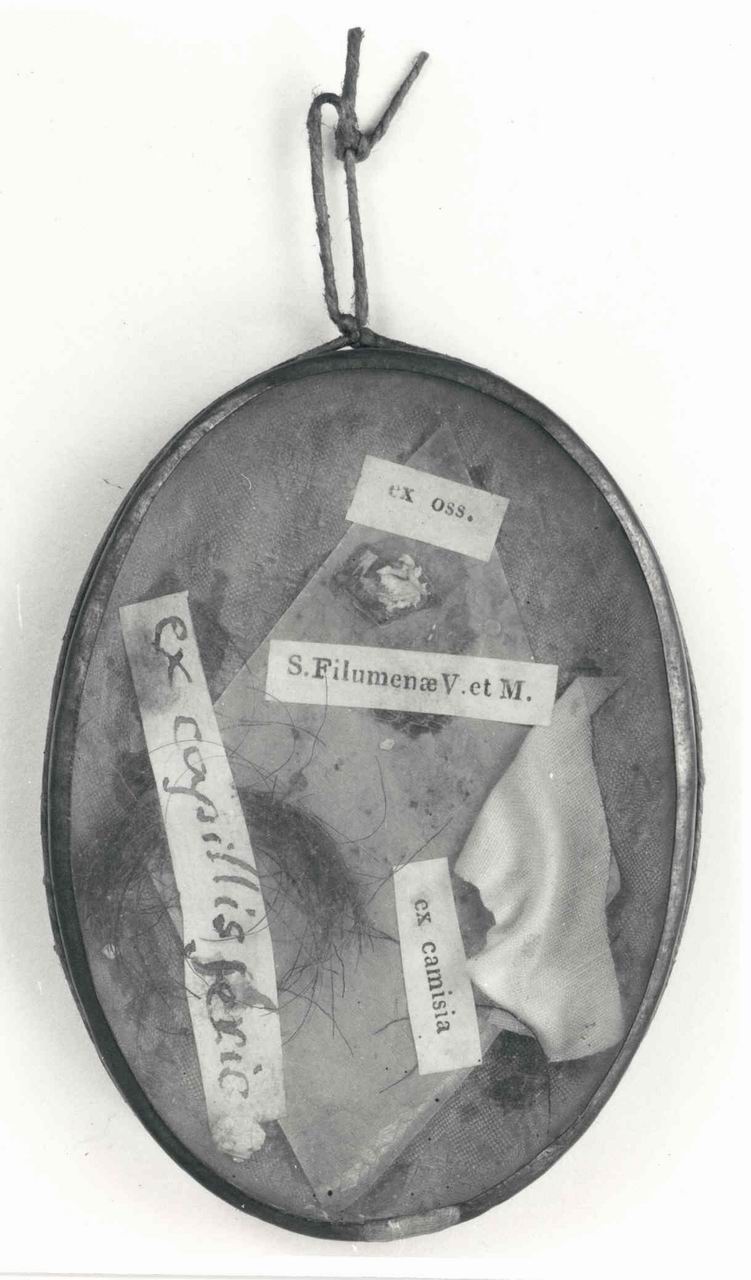 RELIQUIARIO - A MEDAGLIONE, opera isolata - bottega napoletana (prima metà sec. XIX)