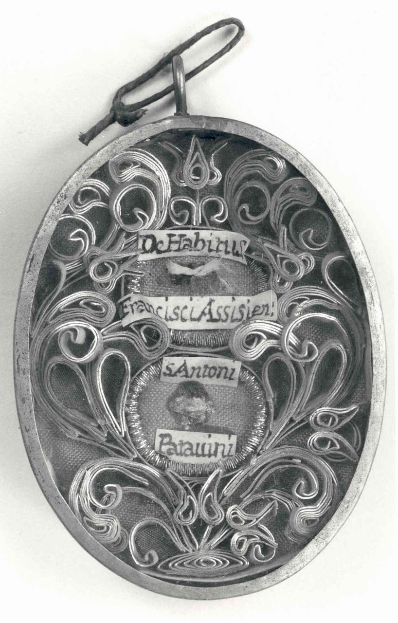 RELIQUIARIO - A MEDAGLIONE, opera isolata - produzione piemontese (ultimo quarto sec. XVIII)