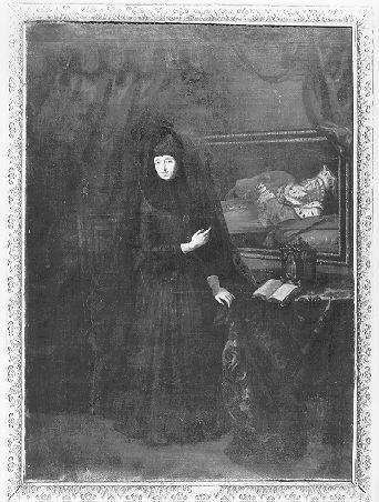 Anna Maria Luisa dei Medici accanto al marito defunto (dipinto) di Douven Jan Frans (sec. XVIII)