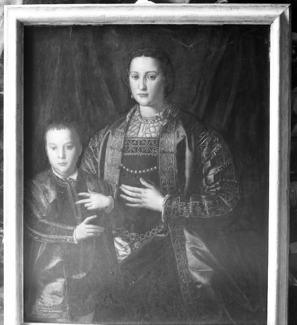 Ritratto di Eleonora da Toledo col figlio Francesco (dipinto) di Agnolo di Cosimo detto Bronzino (sec. XVI)