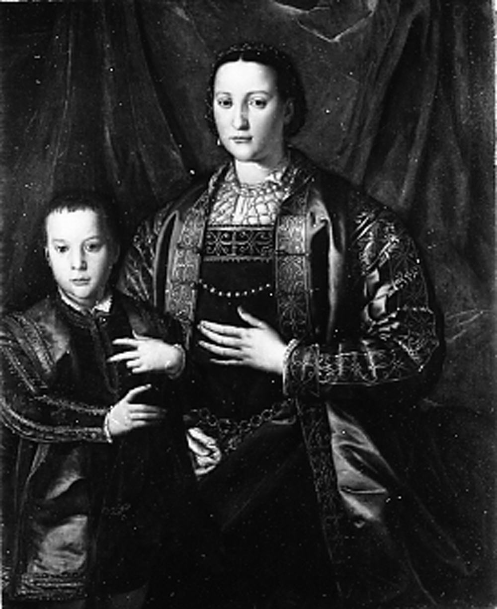 Ritratto di Eleonora da Toledo col figlio Francesco (dipinto) di Agnolo di Cosimo detto Bronzino (sec. XVI)