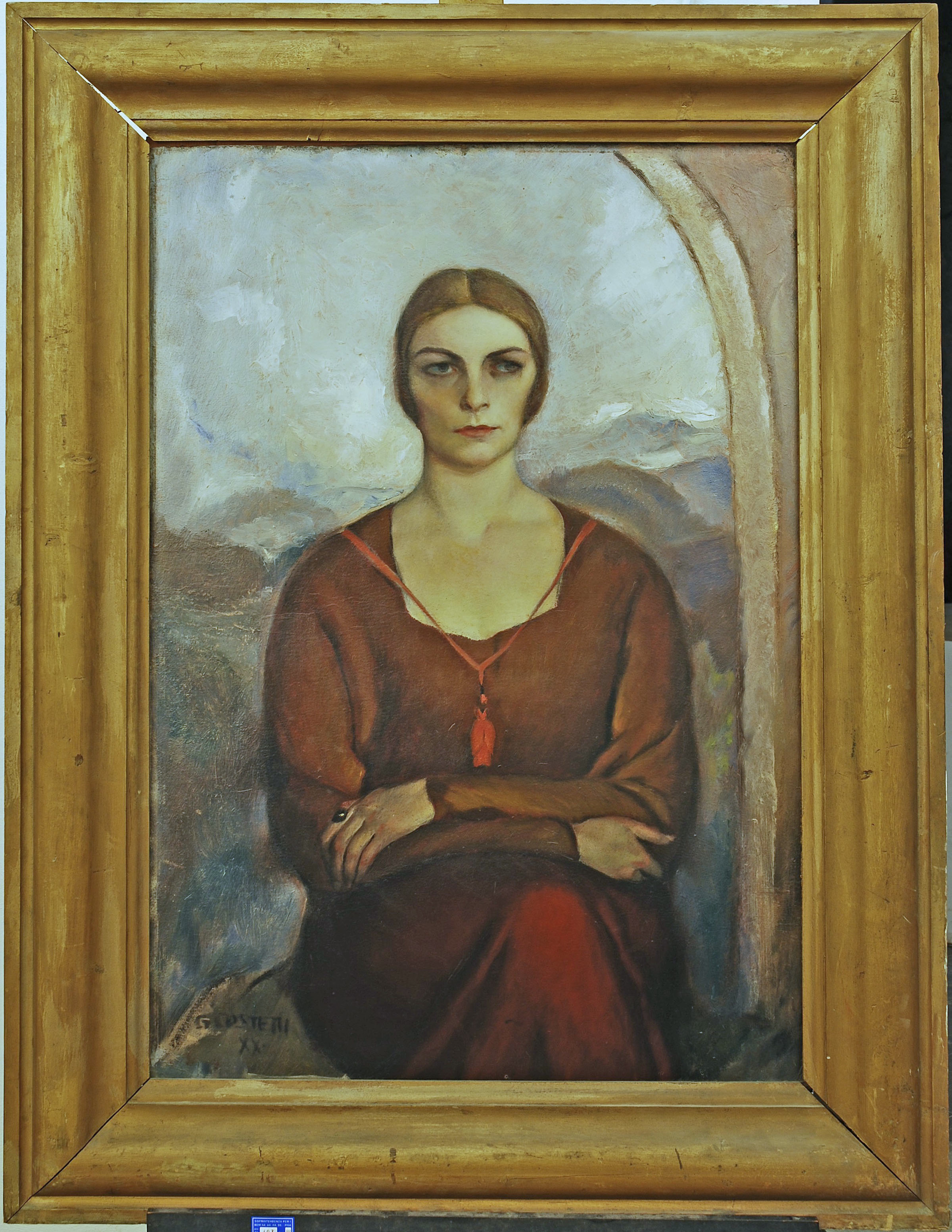 Ritratto di Donna pallida, Ritratto di donna (dipinto) di Costetti Giovanni (prima metà sec. XX)
