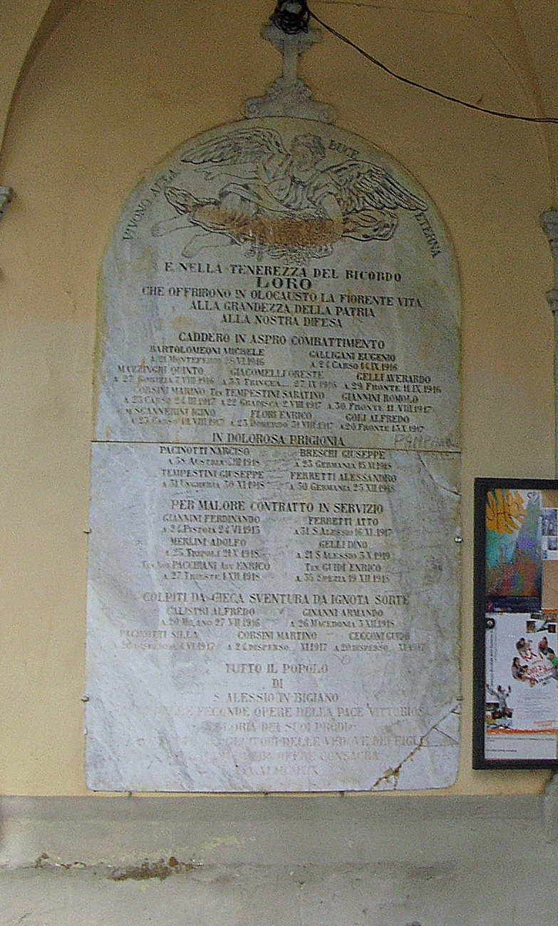 angelo (lapide commemorativa) di Antonelli Giovanni (sec. XX)