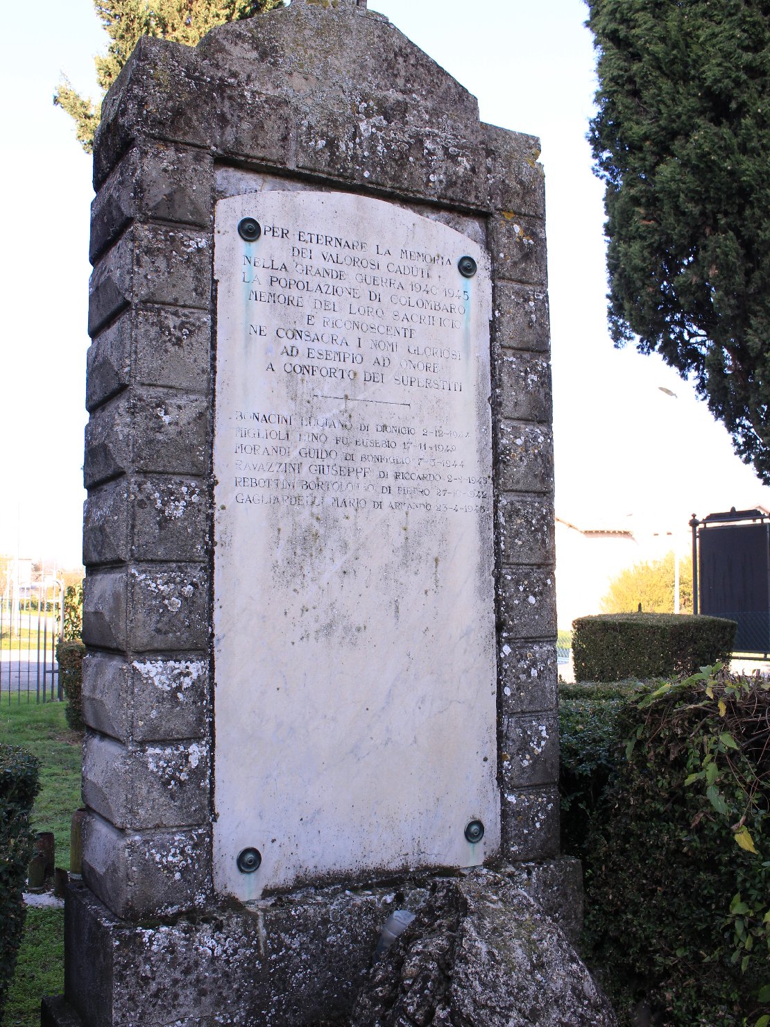 monumento ai caduti - a stele - ambito modenese (sec. XX)