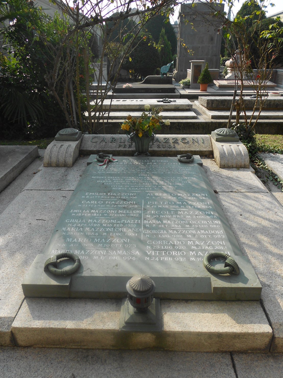 lapide tombale - ambito bolognese (sec. XX)