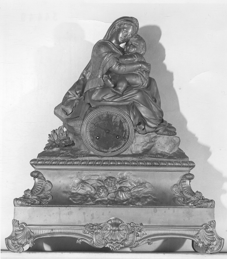 Madonna con Bambino (orologio - da mensola, opera isolata) di Musy Père & Fils - manifattura francese, manifattura francese (secondo quarto, secondo quarto sec. XIX, sec. XIX)