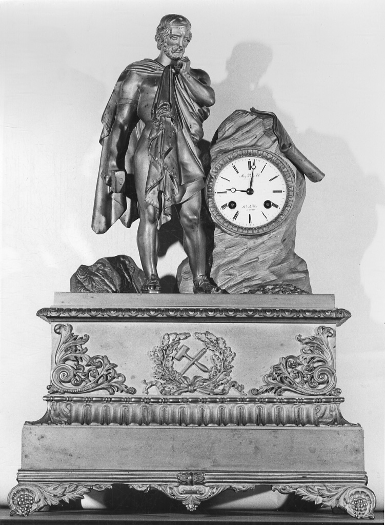 Scultura (orologio - da mensola, opera isolata) di Musy Père & Fils - manifattura francese, manifattura francese (secondo quarto, secondo quarto sec. XIX, sec. XIX)