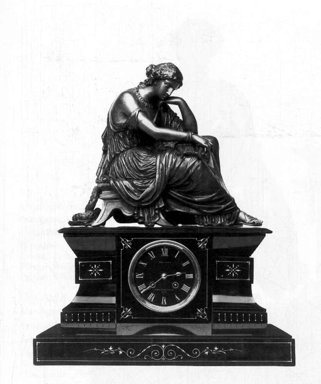 Musica (orologio - da mensola, opera isolata) di Japy Frères, Musy Père & Fils - manifattura parigina (terzo quarto, ultimo quarto sec. XIX, sec. XIX)