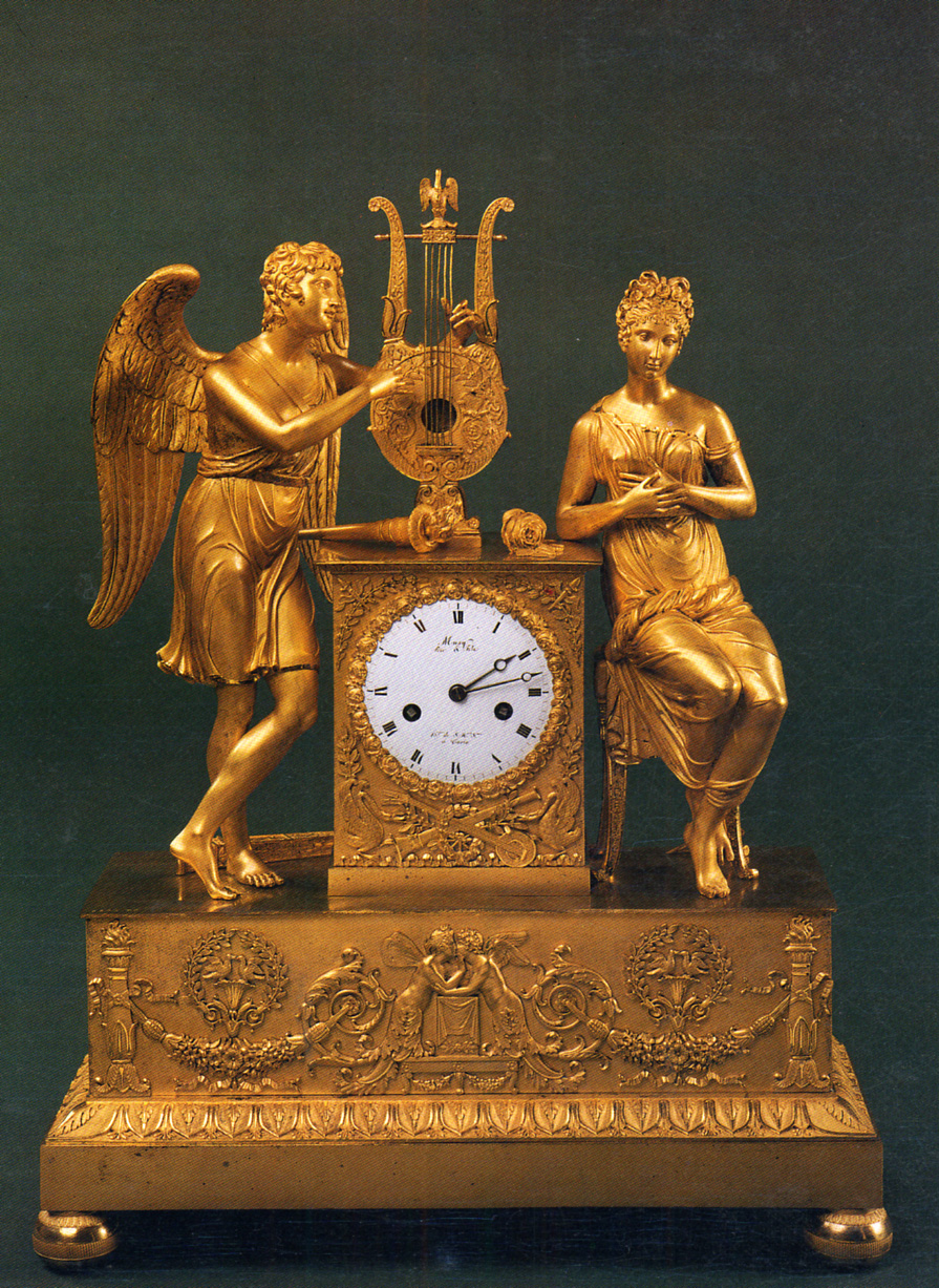 allegoria dell'amore e dell'innocenza (orologio - da mensola, opera isolata) di Musy Père & Fils - manifattura parigina, manifattura francese (primo quarto, secondo quarto sec. XIX, sec. XIX)
