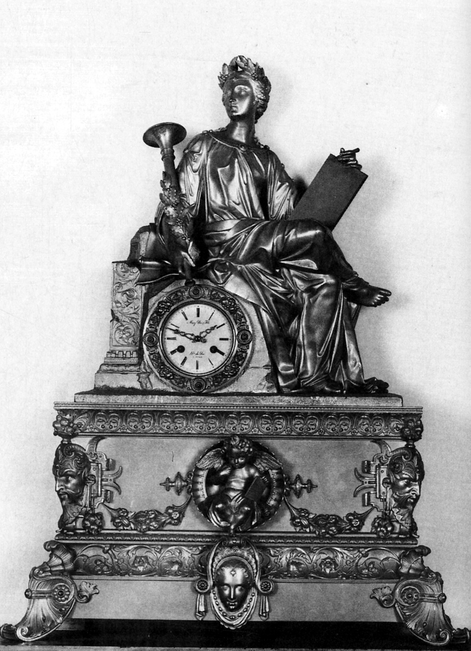 Clio (orologio - da mensola, opera isolata) di Pons Honoré, Cochon Fidèle, Musy Père & Fils - manifattura parigina (secondo quarto, secondo quarto sec. XIX, sec. XIX)