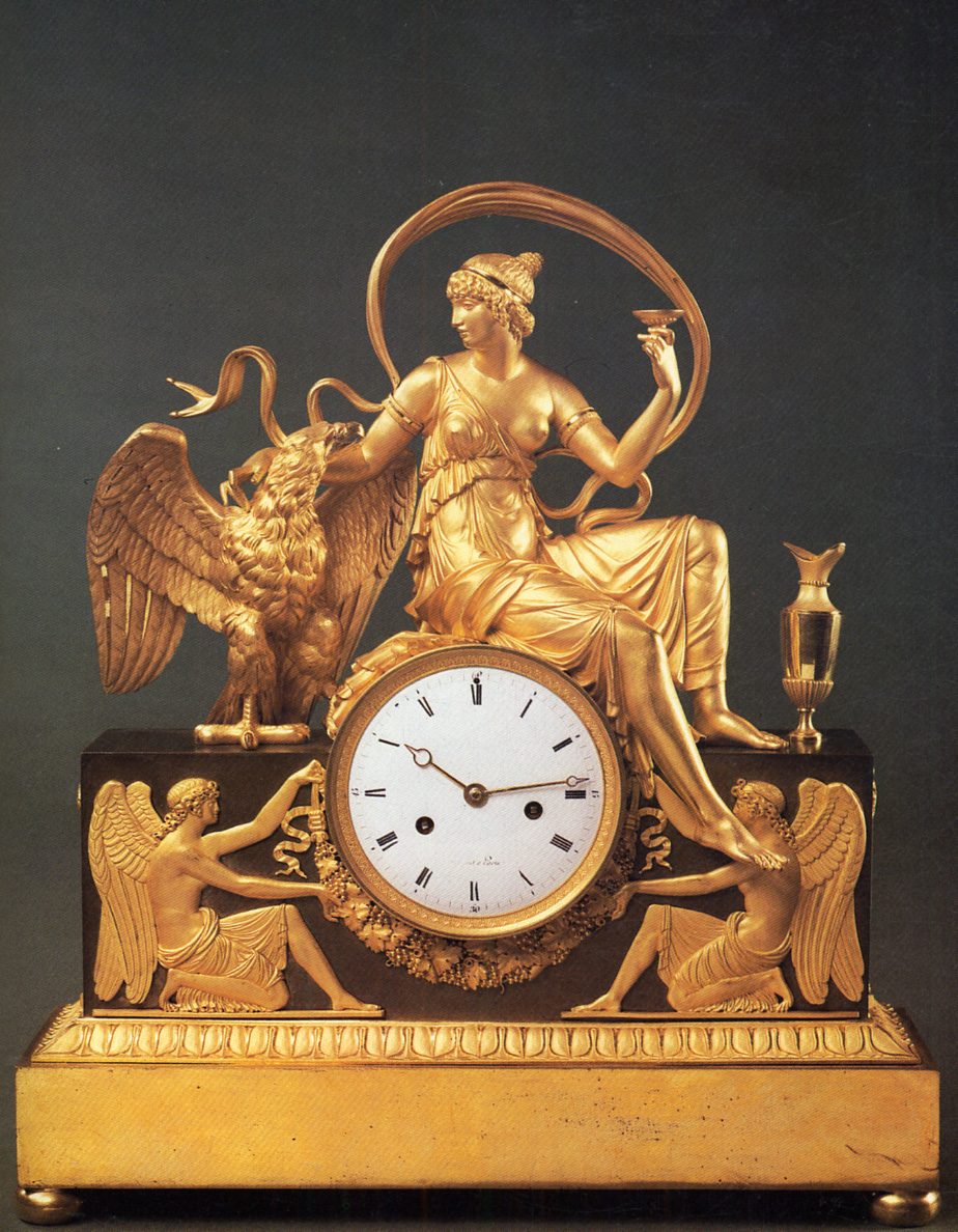 Ebe coppiera degli dei (orologio - da mensola, opera isolata) di Ravrio Antoine-André - manifattura parigina (inizio sec. XIX)