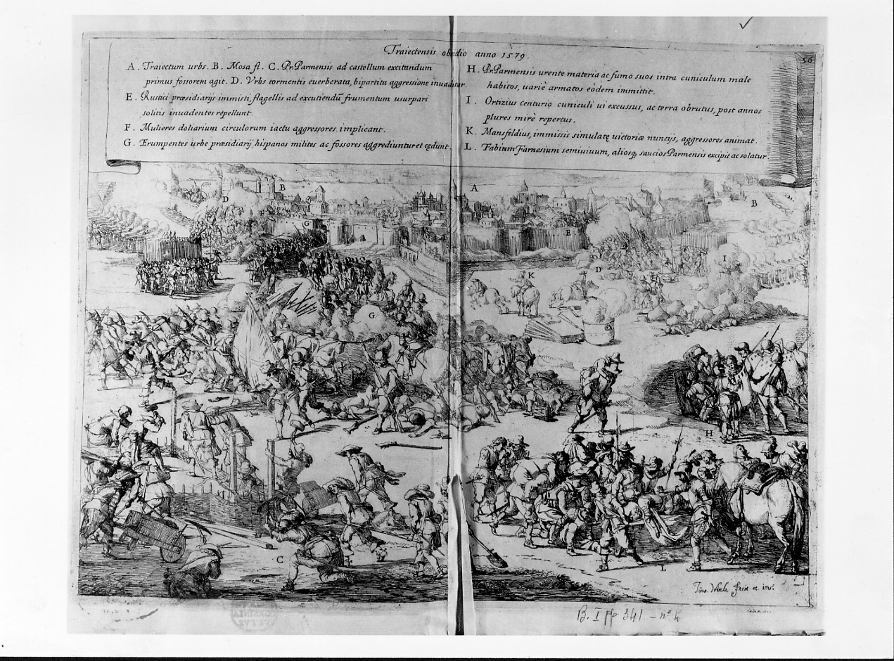 Assedio di Mastricht, assedio di Mastricht (stampa) di Miel Jan (seconda metà sec. XVII)