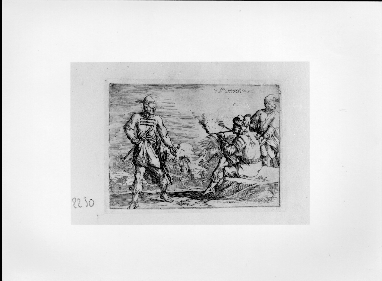 Moresci, figure maschili (stampa) di Baur Johann Wilhelm (secondo quarto sec. XVII)