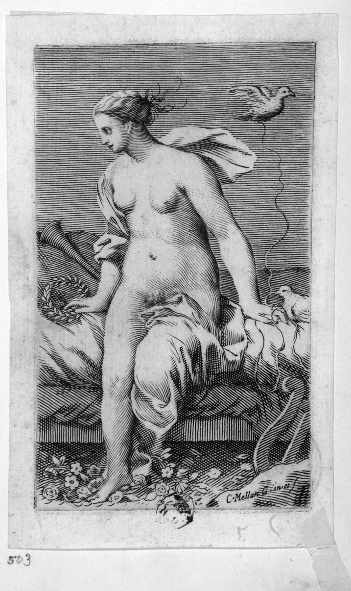 Venere, Venere (stampa) di Mellan Claude - ambito francese (secondo quarto sec. XVII)